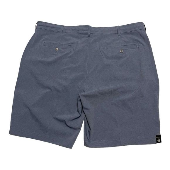 ⚫️⚫️⚫️ Roundtree & Yorke Flat Front Performance Fabric 42” Waist 9” Inseam - Picture 3 of 7